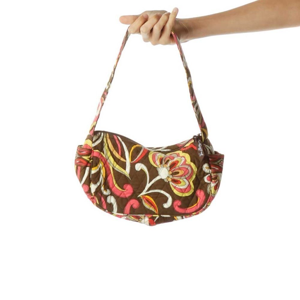 Vera Bradley Brown Multicolor Mini Shoulder Bag - Picture 1 of 2